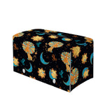 Cute Cartoon Leo Pattern Print Leather Tissue Box Cover