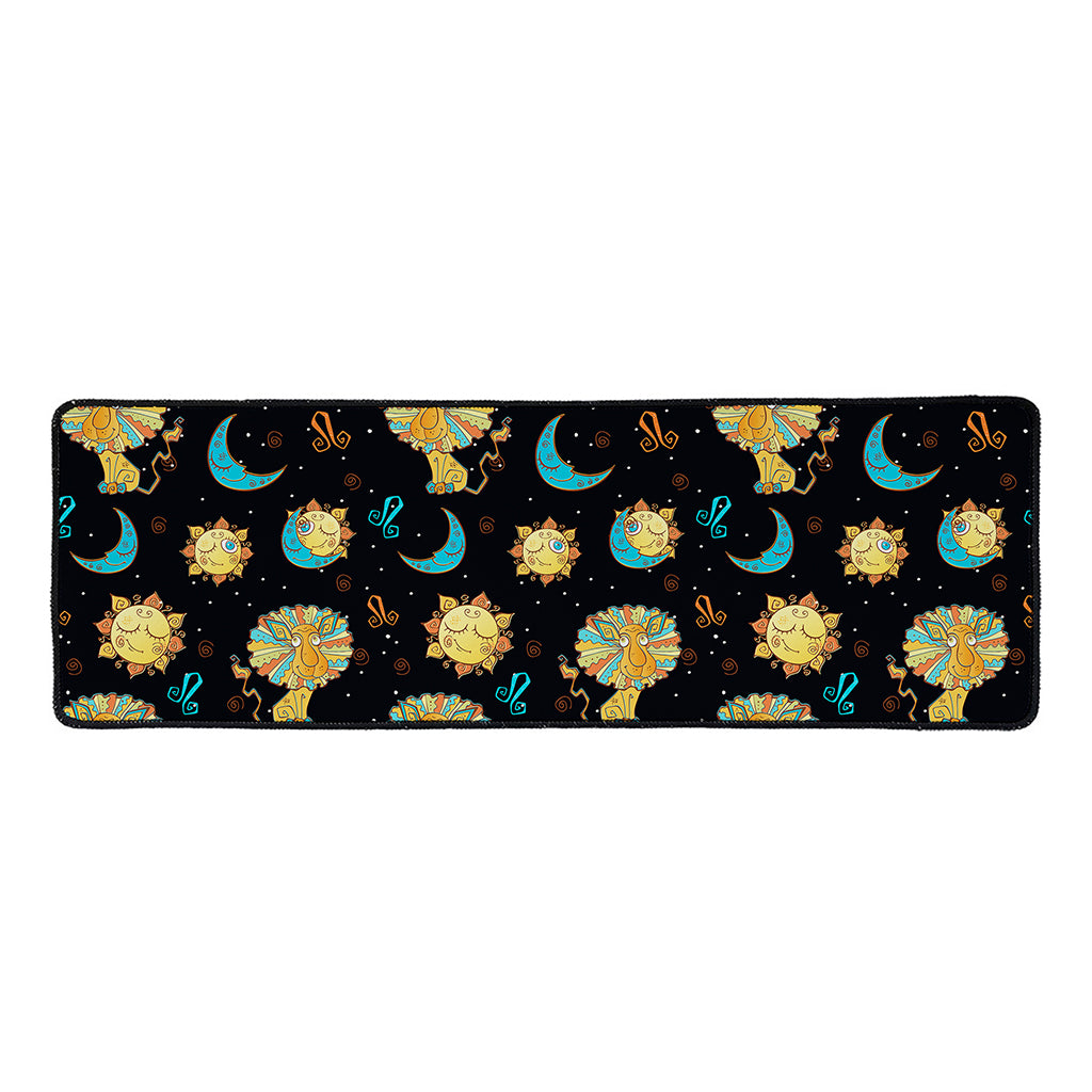 Cute Cartoon Leo Pattern Print Long Kitchen Mat