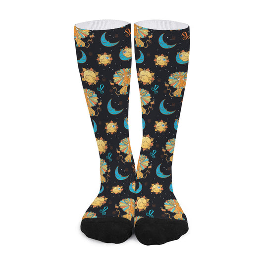 Cute Cartoon Leo Pattern Print Long Socks