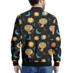 Cute Cartoon Leo Pattern Print Men's Bomber Jacket