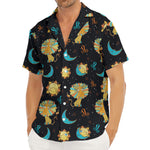 Cute Cartoon Leo Pattern Print Men's Deep V-Neck Shirt
