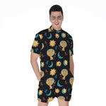 Cute Cartoon Leo Pattern Print Men's Rompers