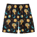 Cute Cartoon Leo Pattern Print Men's Swim Trunks