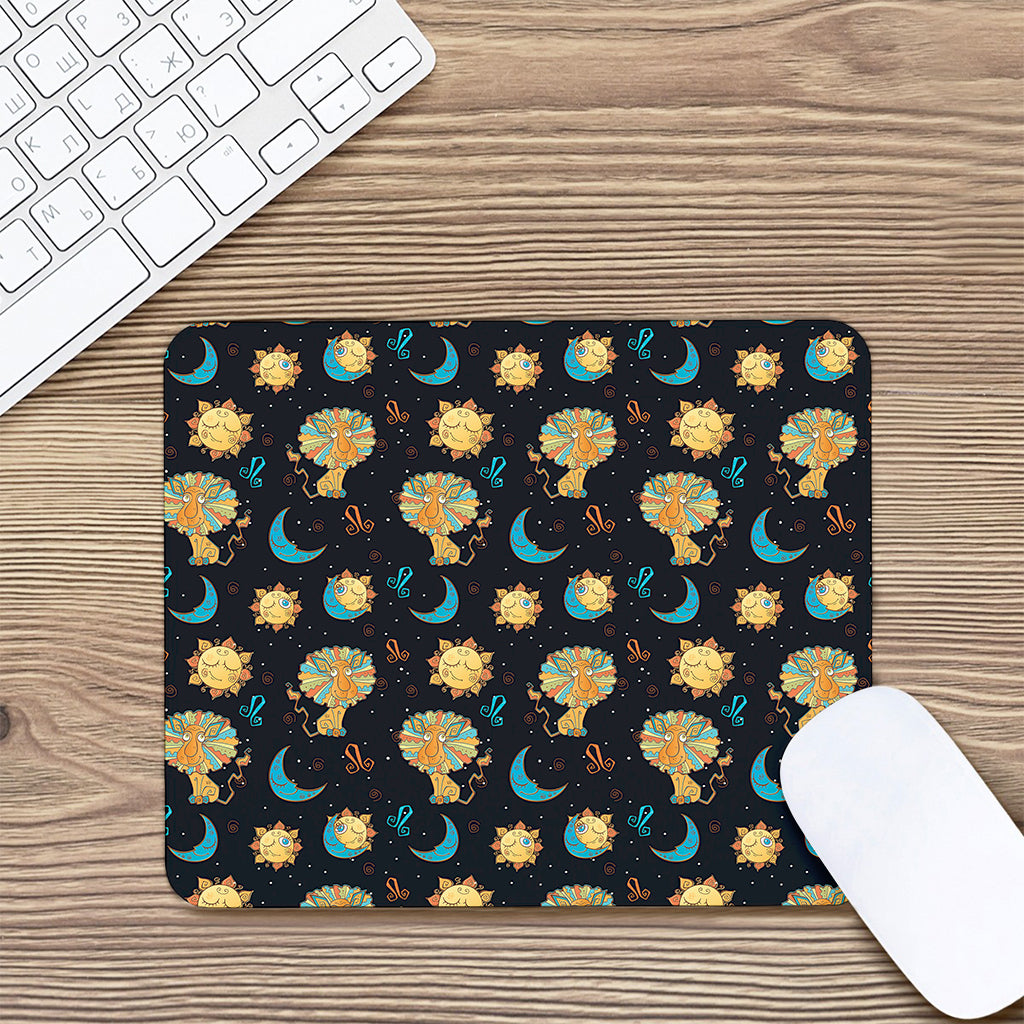 Cute Cartoon Leo Pattern Print Mouse Pad