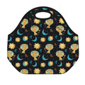 Cute Cartoon Leo Pattern Print Neoprene Lunch Bag