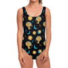 Cute Cartoon Leo Pattern Print One Piece Swimsuit