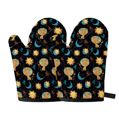 Cute Cartoon Leo Pattern Print Oven Mitts