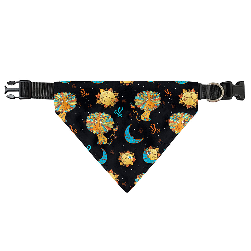Cute Cartoon Leo Pattern Print Over The Collar Dog Bandana