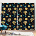 Cute Cartoon Leo Pattern Print Pencil Pleat Curtains