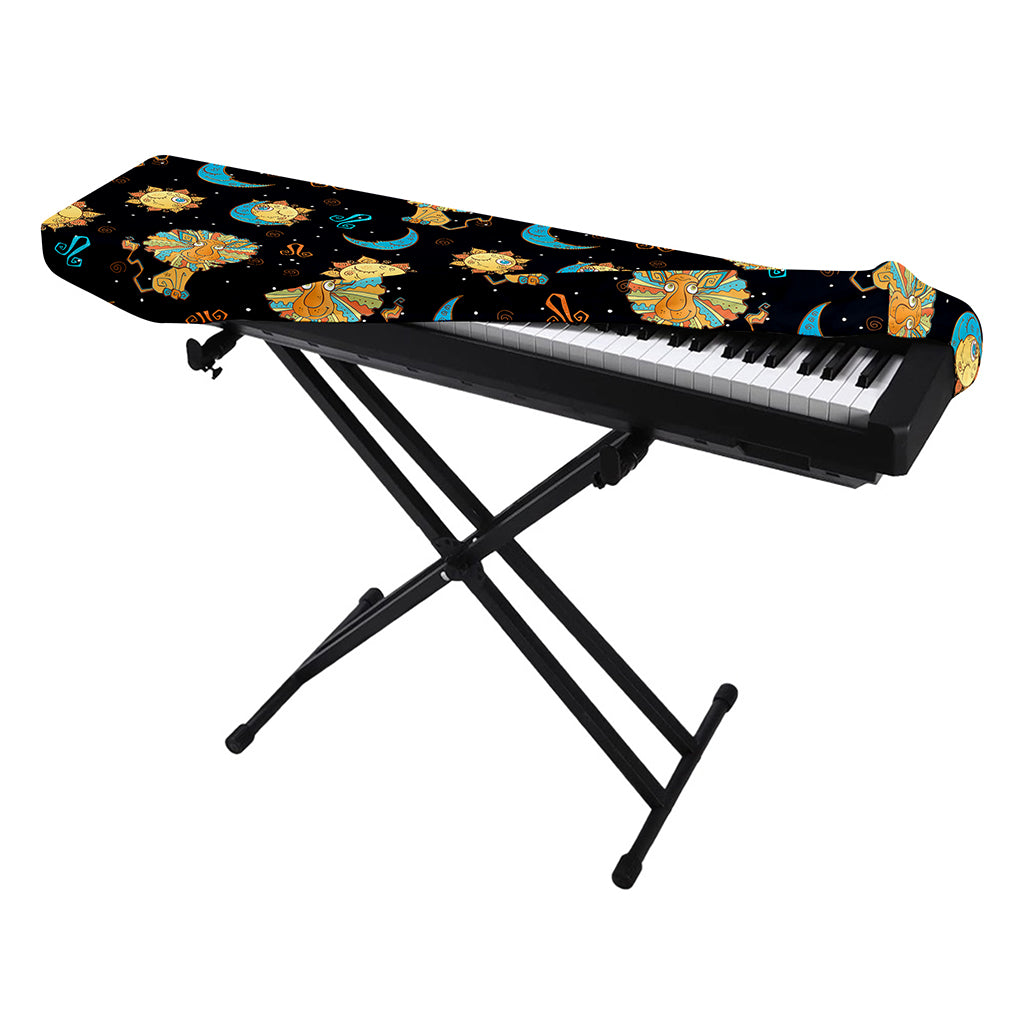 Cute Cartoon Leo Pattern Print Piano Keyboard Cover