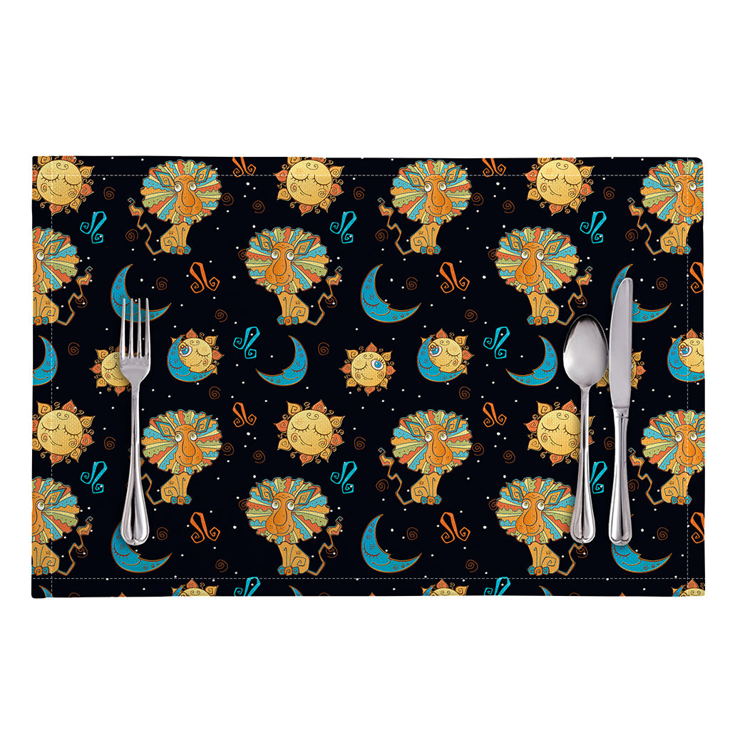 Cute Cartoon Leo Pattern Print Placemat