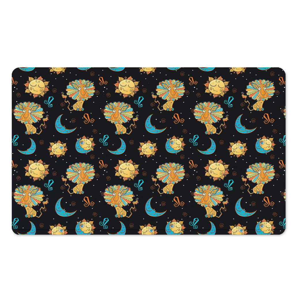 Cute Cartoon Leo Pattern Print Polyester Doormat