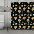 Cute Cartoon Leo Pattern Print Polyester Shower Curtain