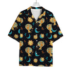 Cute Cartoon Leo Pattern Print Rayon Hawaiian Shirt