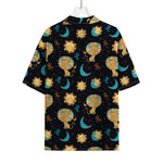 Cute Cartoon Leo Pattern Print Rayon Hawaiian Shirt