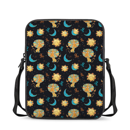 Cute Cartoon Leo Pattern Print Rectangular Crossbody Bag