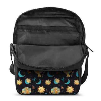 Cute Cartoon Leo Pattern Print Rectangular Crossbody Bag