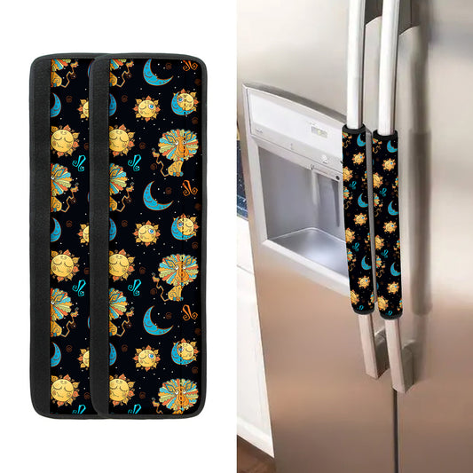 Cute Cartoon Leo Pattern Print Refrigerator Handle Covers