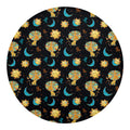 Cute Cartoon Leo Pattern Print Round Blanket