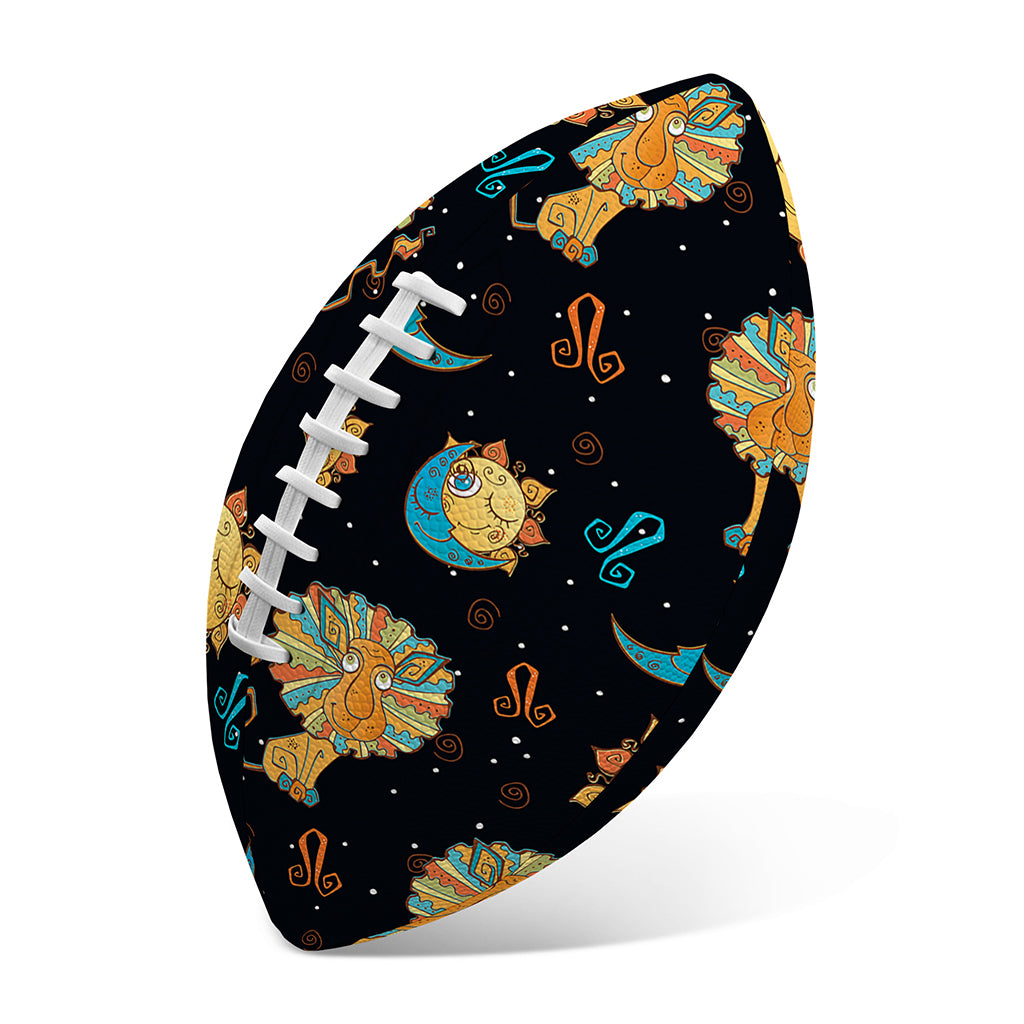 Cute Cartoon Leo Pattern Print Rugby Ball