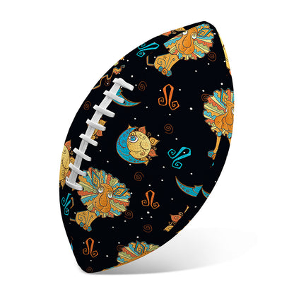 Cute Cartoon Leo Pattern Print Rugby Ball