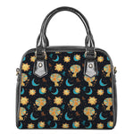 Cute Cartoon Leo Pattern Print Shoulder Handbag