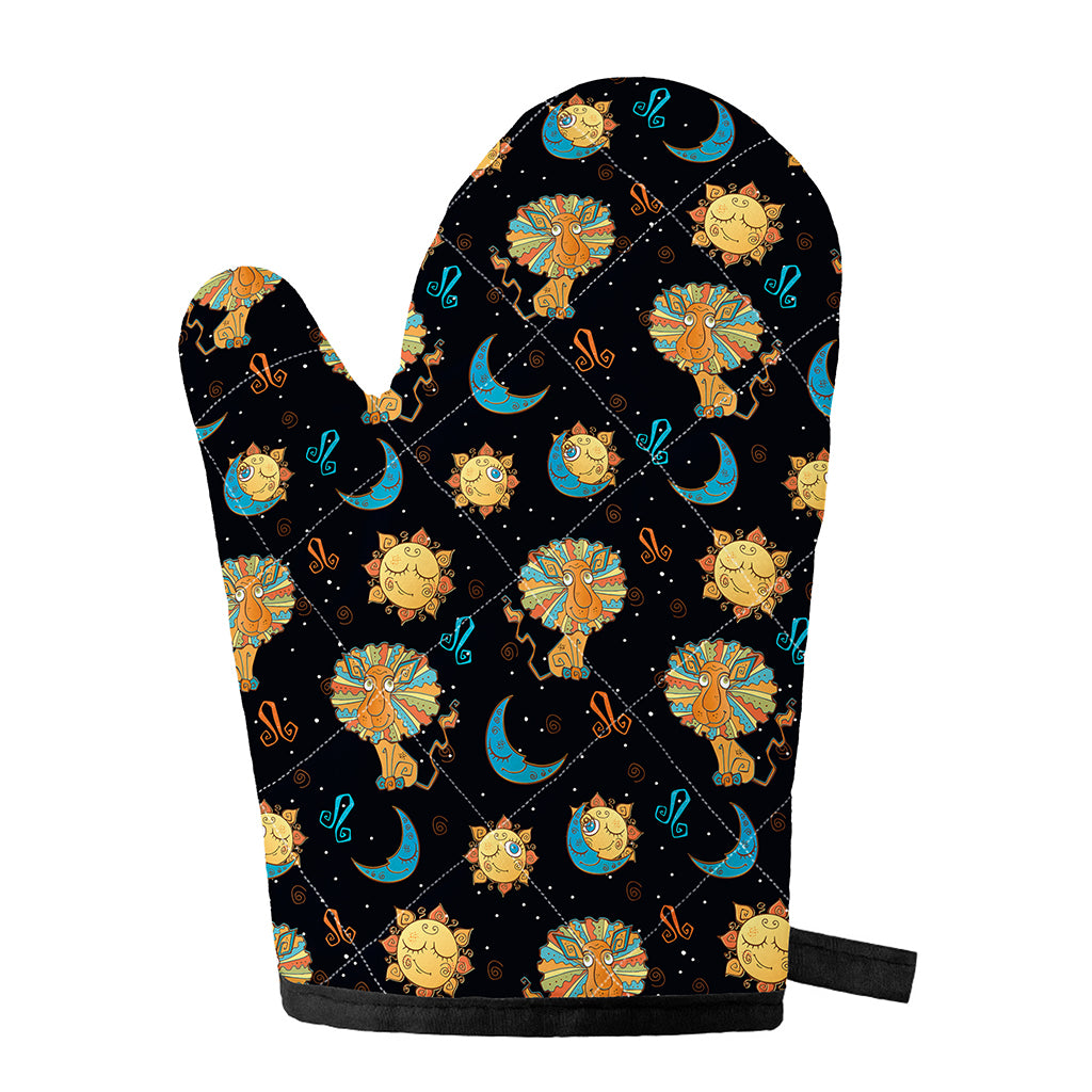 Cute Cartoon Leo Pattern Print Single Oven Mitt