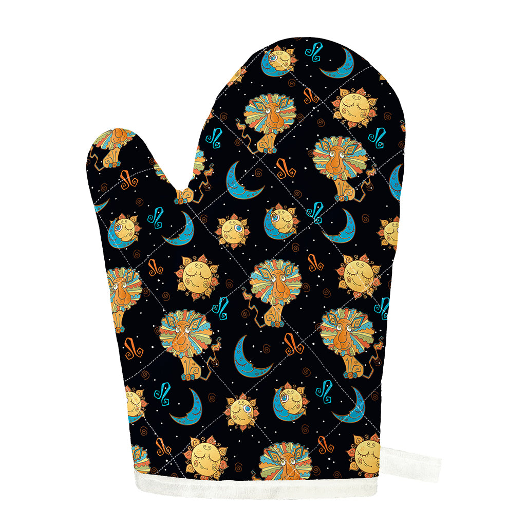 Cute Cartoon Leo Pattern Print Single Oven Mitt