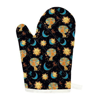 Cute Cartoon Leo Pattern Print Single Oven Mitt