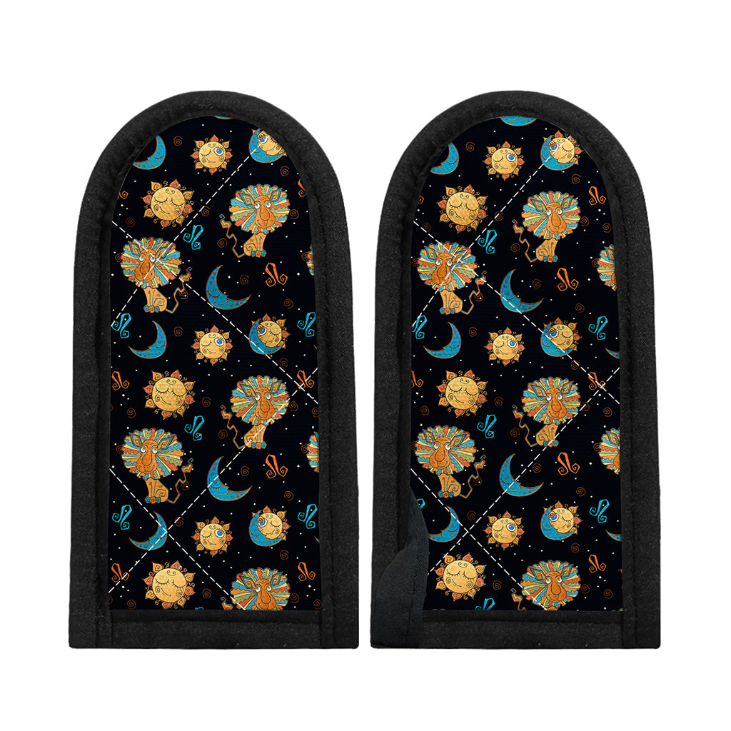 Cute Cartoon Leo Pattern Print Skillet Handle Cover