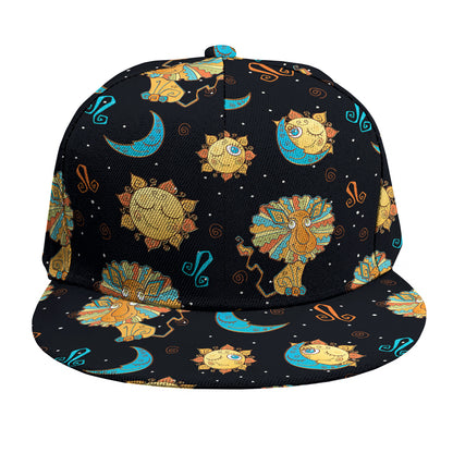 Cute Cartoon Leo Pattern Print Snapback Cap