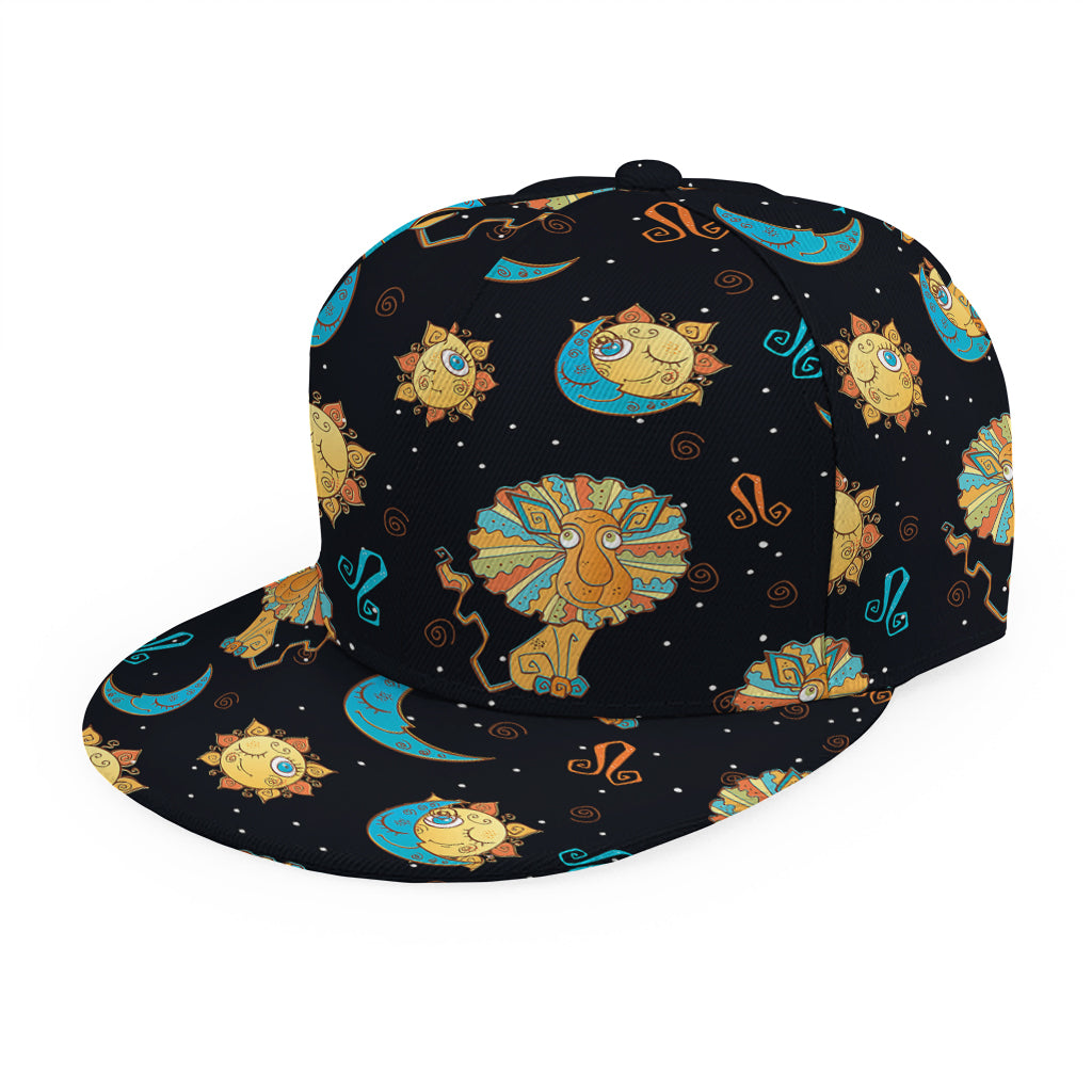 Cute Cartoon Leo Pattern Print Snapback Cap
