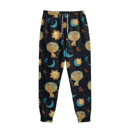 Cute Cartoon Leo Pattern Print Sweatpants