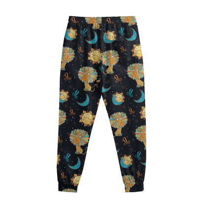 Cute Cartoon Leo Pattern Print Sweatpants