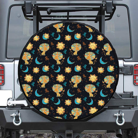 Cute Cartoon Leo Pattern Print Tire Cover