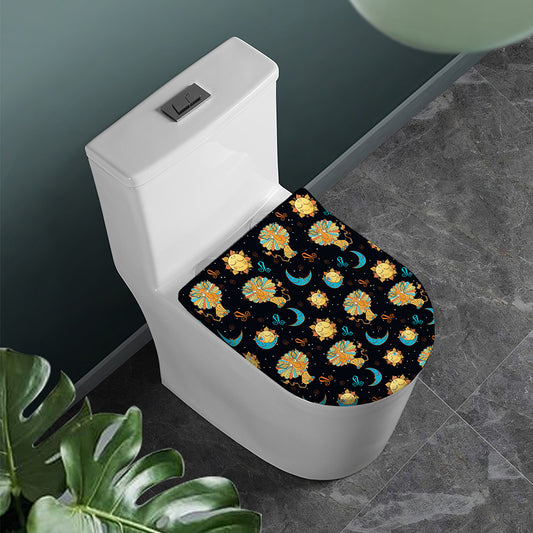 Cute Cartoon Leo Pattern Print Toilet Lid Cover