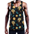 Cute Cartoon Leo Pattern Print Men's Workout Tank Top