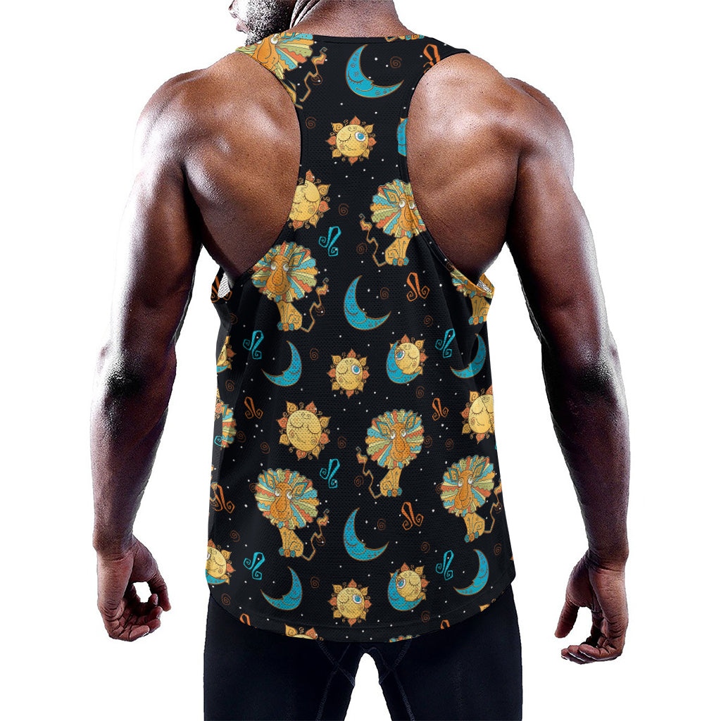 Cute Cartoon Leo Pattern Print Training Tank Top