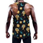 Cute Cartoon Leo Pattern Print Training Tank Top