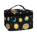 Cute Cartoon Leo Pattern Print Travel Makeup Bag
