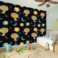 Cute Cartoon Leo Pattern Print Wall Sticker