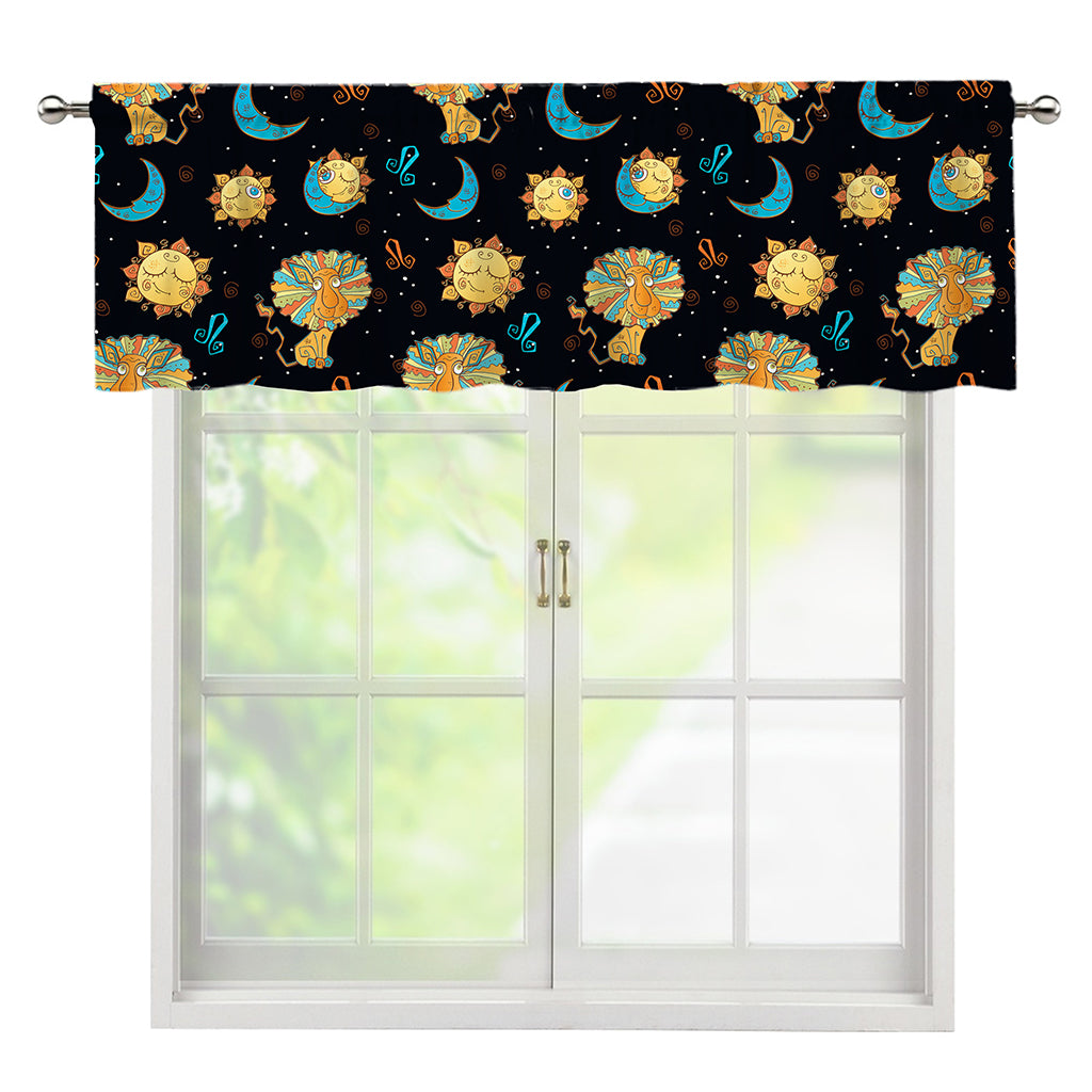 Cute Cartoon Leo Pattern Print Window Valance