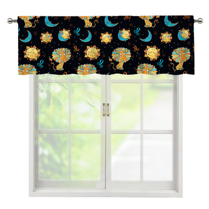 Cute Cartoon Leo Pattern Print Window Valance