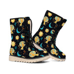 Cute Cartoon Leo Pattern Print Winter Boots