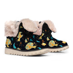 Cute Cartoon Leo Pattern Print Winter Boots
