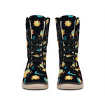 Cute Cartoon Leo Pattern Print Winter Boots