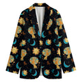 Cute Cartoon Leo Pattern Print Women's Blazer