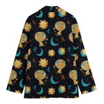 Cute Cartoon Leo Pattern Print Women's Blazer