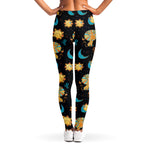 Cute Cartoon Leo Pattern Print Women's Leggings