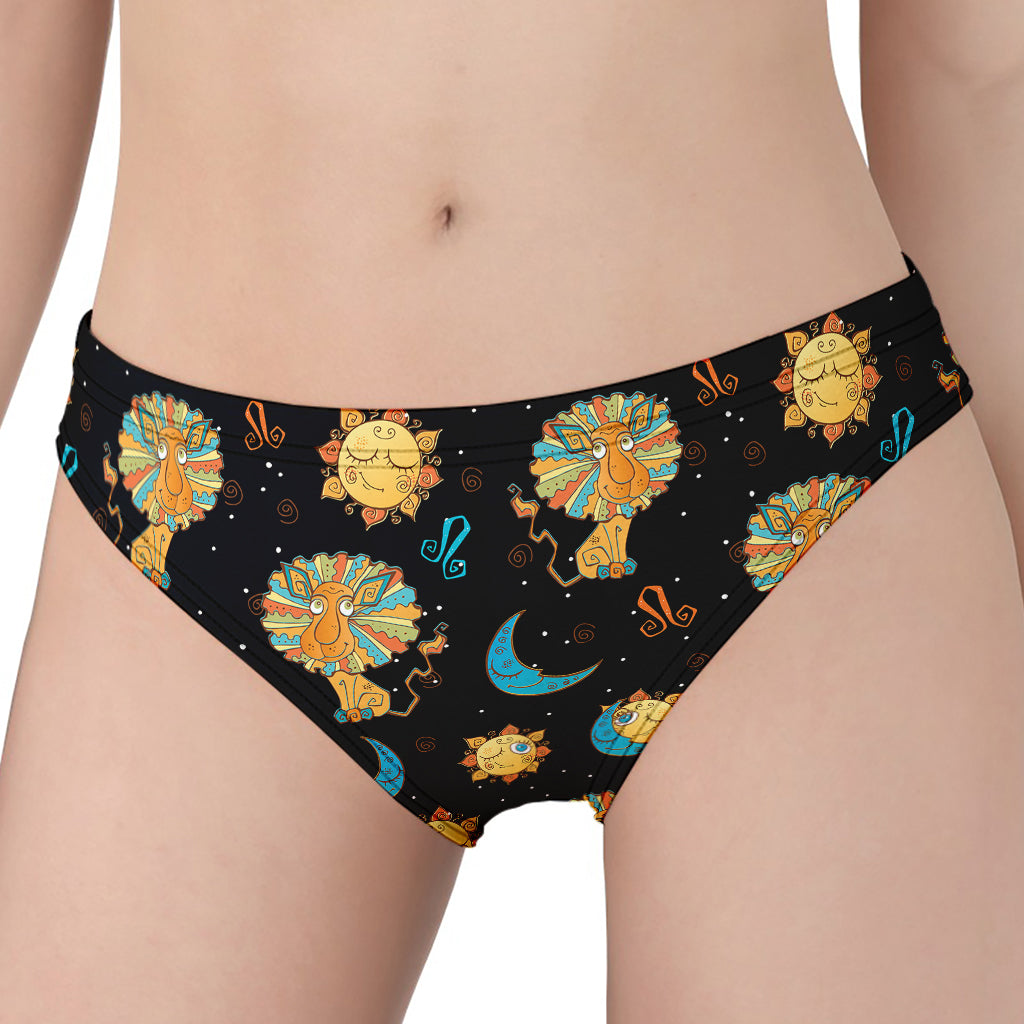 Cute Cartoon Leo Pattern Print Women's Panties